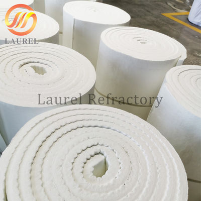 Insulation thermal shock resistance high temp Refractory Ceramic Fiber Blanket For Steel / Iron Furnace