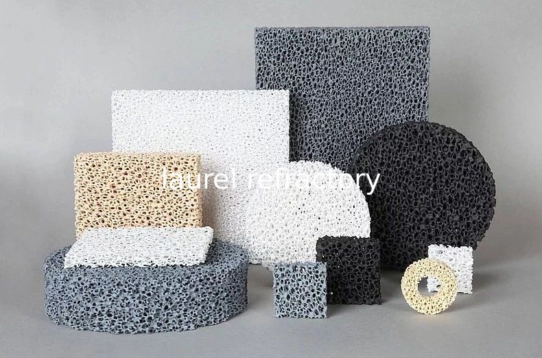 SIC Ceramic Reticulated Foam Filter Dark Grey Colour For Metal Foundry Industry