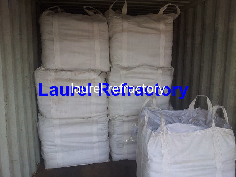 Steel Fiber Strengthened Unshaped Cement Corundum Mullite Refractory Castable In Furnace